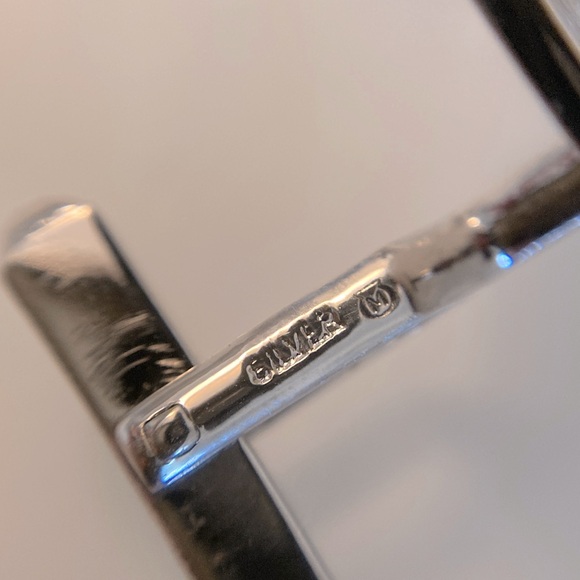 Mikimoto Silver Pearl Cuff Links + Tie Clip Set - Picture 4 of 5